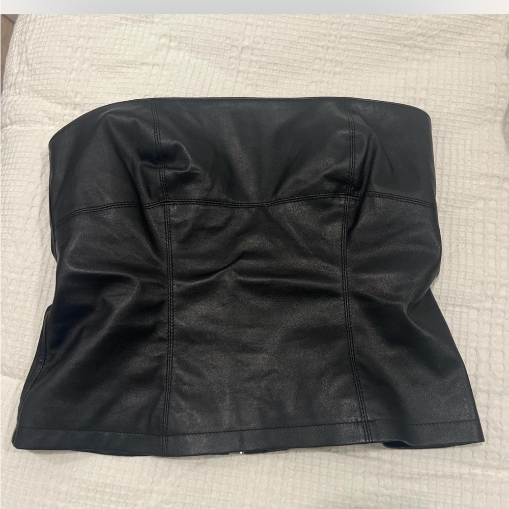 L’Academie Black Leather Corset